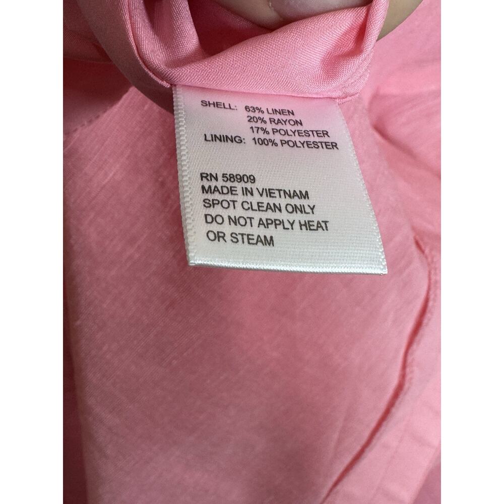 NWT Antonio Melani Dress 6 Pink Fit & Flare Formal Party Linen MSRP $299 Floral - Picture 7 of 9